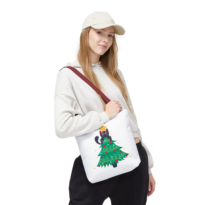 Cat Christmas Tree Tote Bag