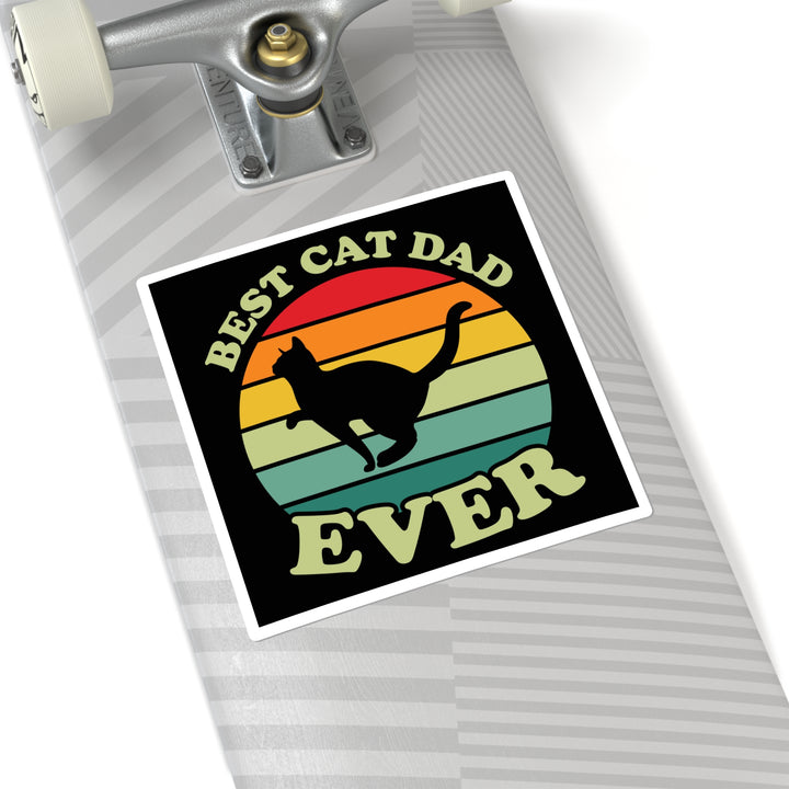 Best Cat Dad Ever Square Sticker