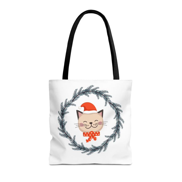 Vintage Christmas Cat Tote Bag