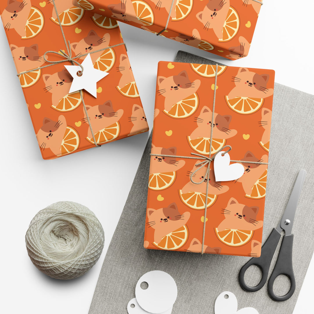 Citrus Cat Gift Wrap