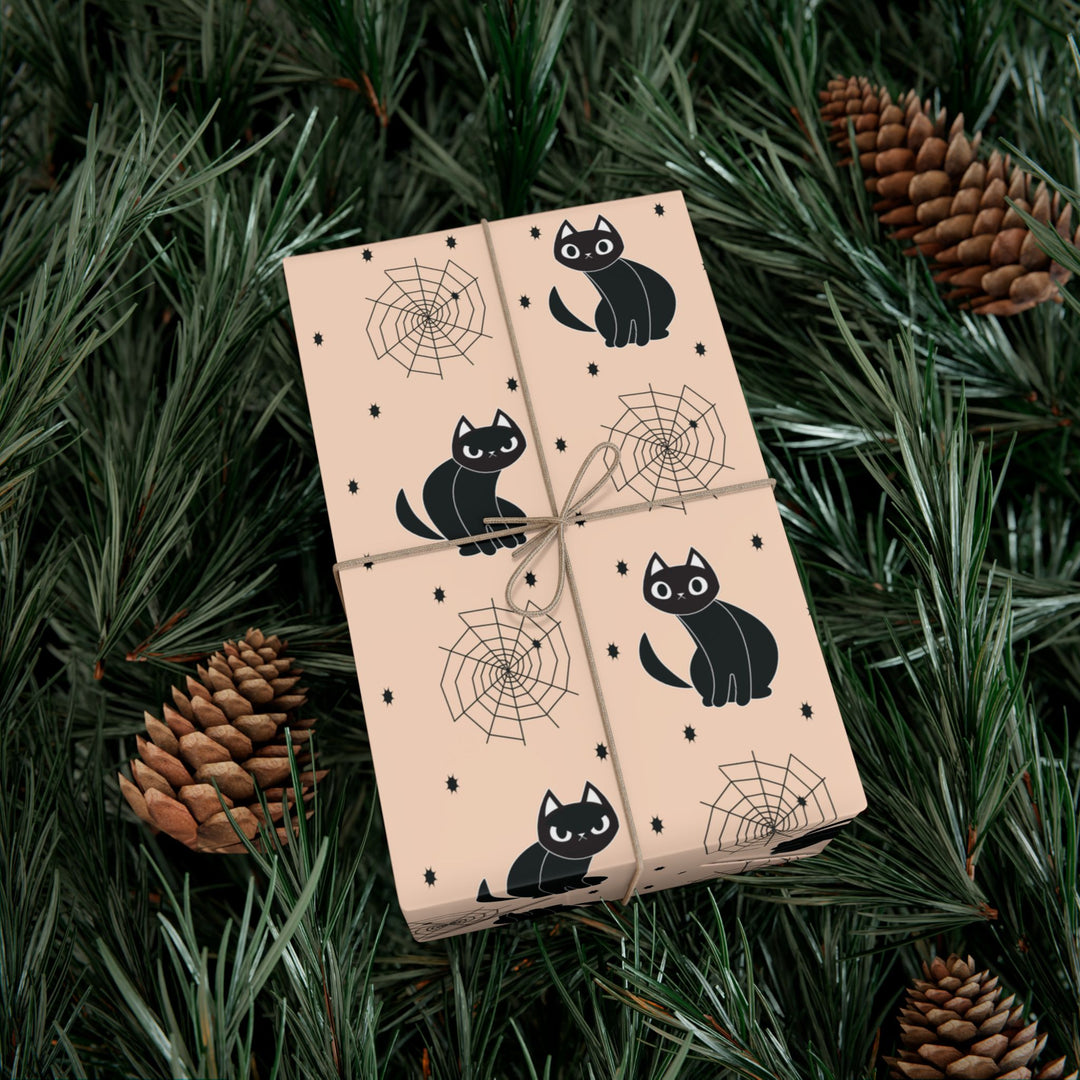 Spiderweb Cat Gift Wrap