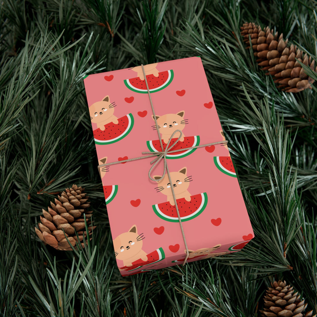 Watermelon Cat Gift Wrap
