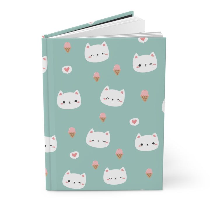 Cats and Ice Cream Hardcover Journal