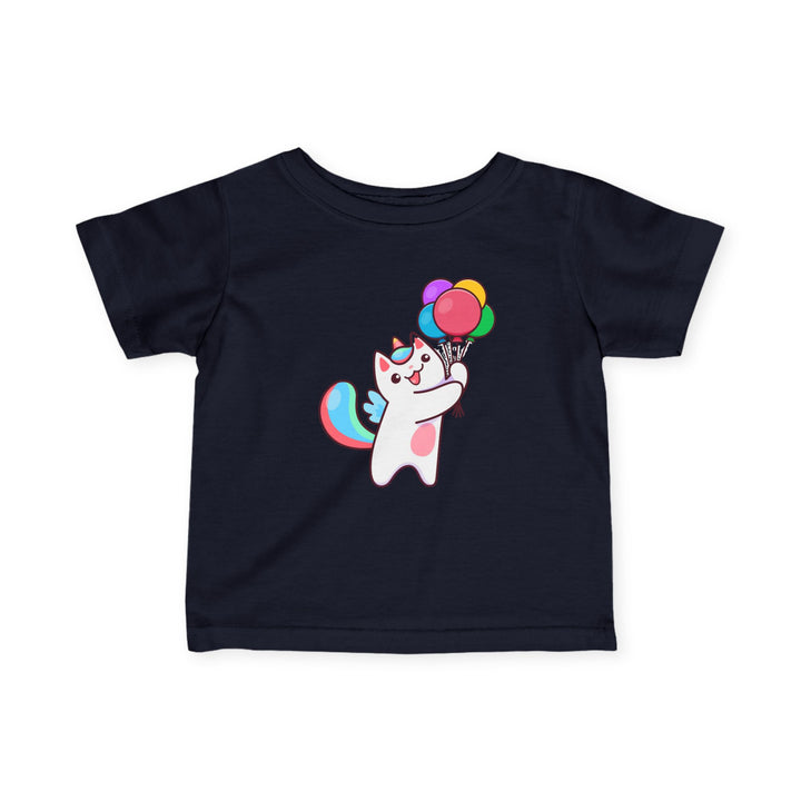 Caticorn and Balloons Infant Fine Jersey Tee