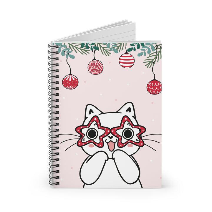 Holiday Joy Kitty Spiral Notebook