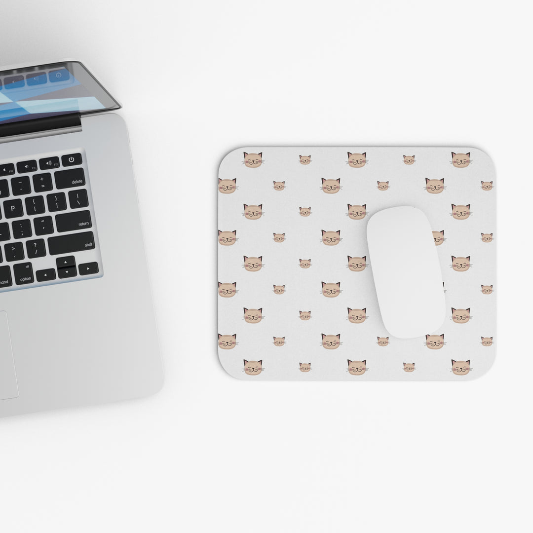 Happy Tabby Cat Mouse Pad