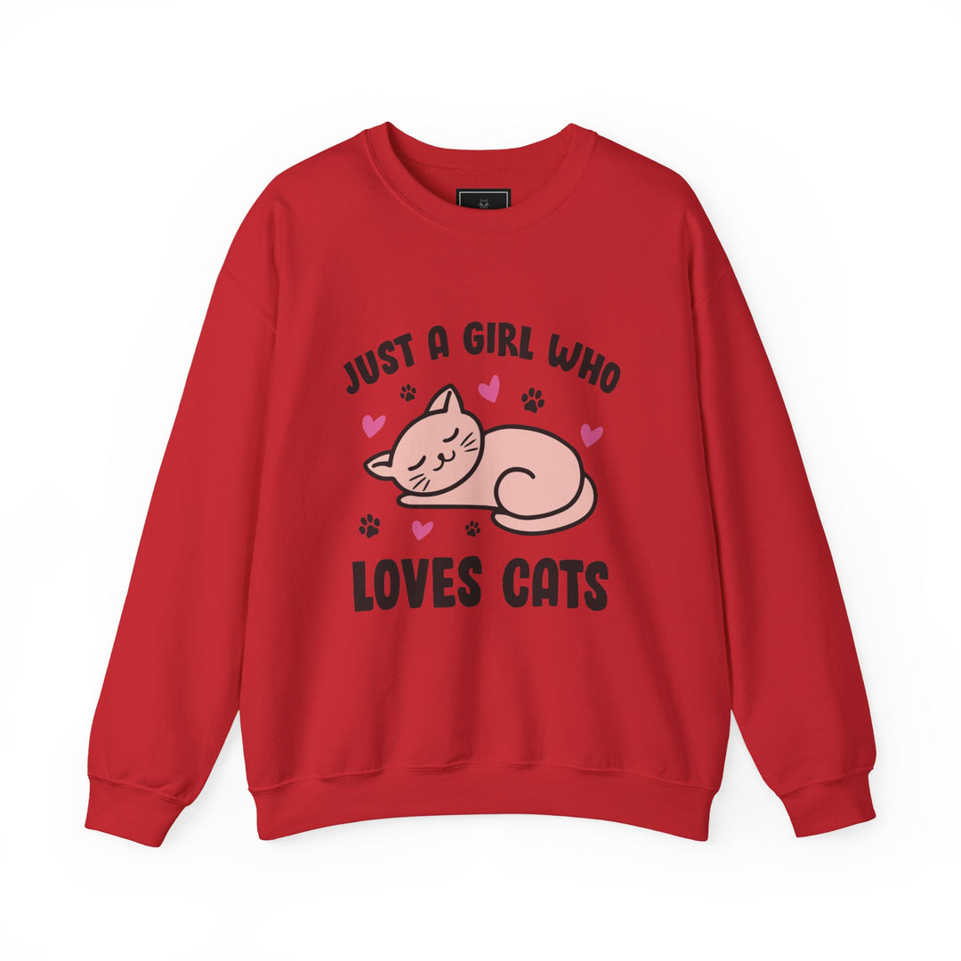 Girl Who Loves Cats Crewneck Sweatshirt