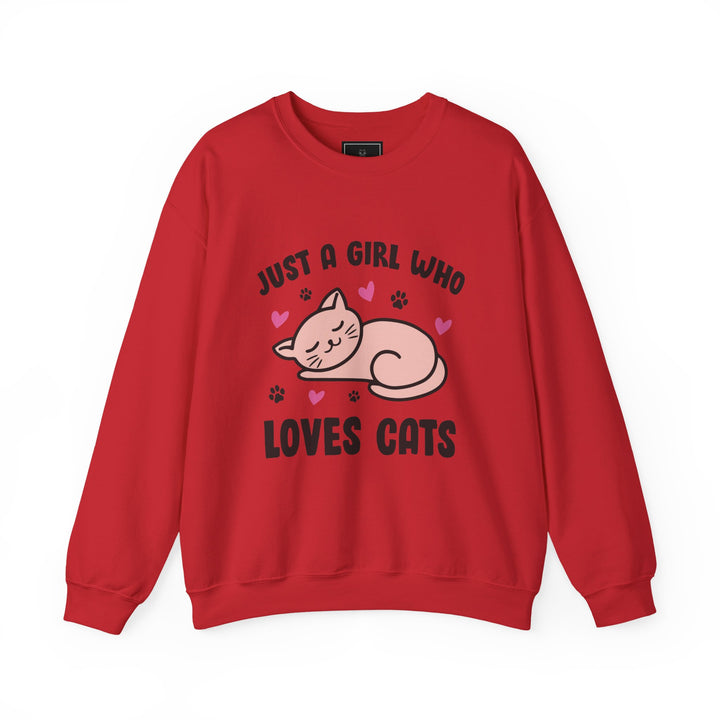 Girl Who Loves Cats Crewneck Sweatshirt