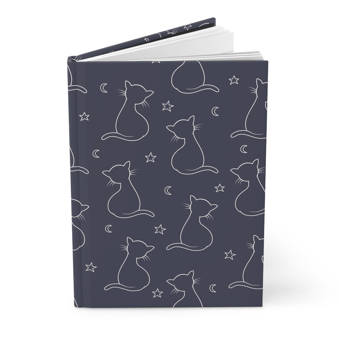 Night Sky Cat Hardcover Journal