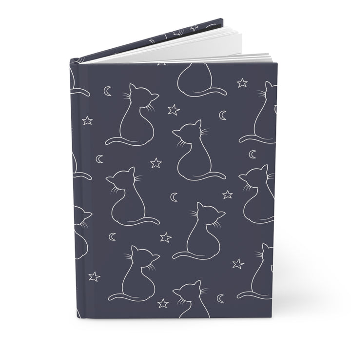 Night Sky Cat Hardcover Journal