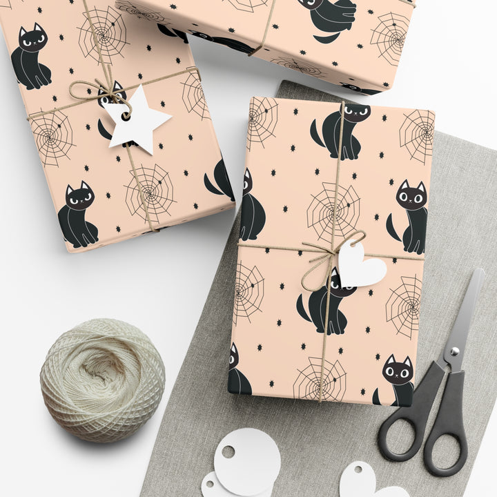 Spiderweb Cat Gift Wrap