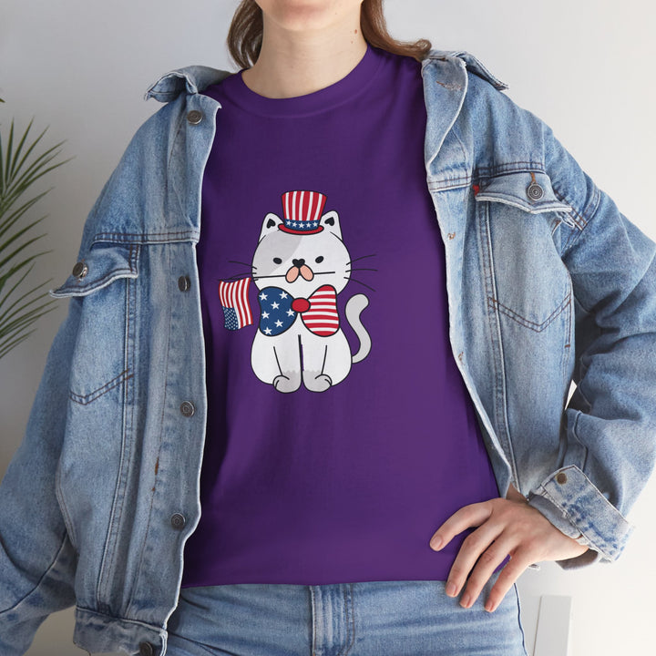 Patriotic Cat Cotton Tee