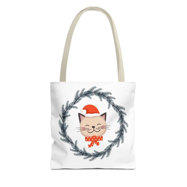 Vintage Christmas Cat Tote Bag