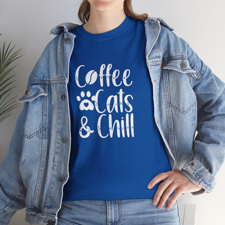 Coffee Cats and Chill Cotton Tee