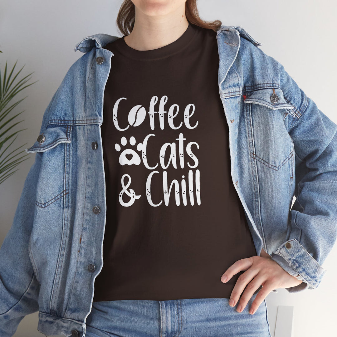 Coffee Cats and Chill Cotton Tee