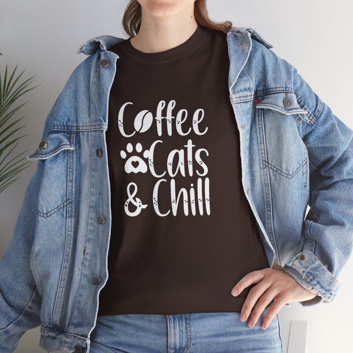 Coffee Cats and Chill Cotton Tee