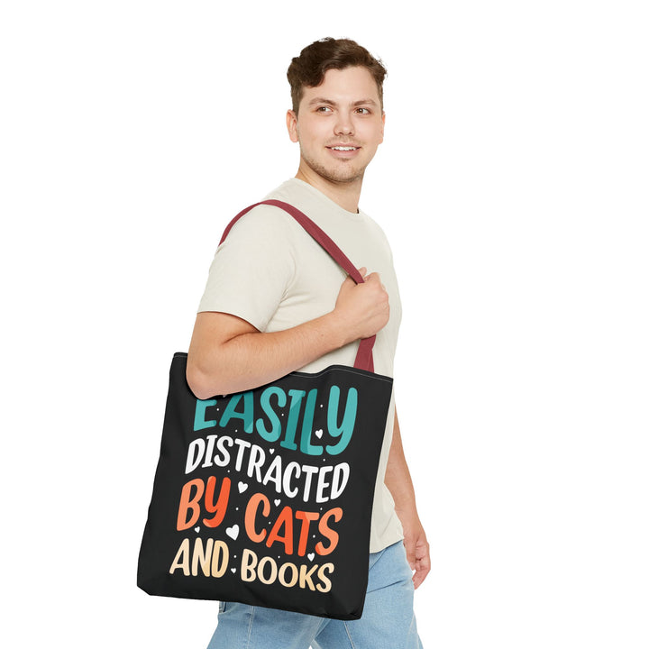 Cats and Books Tote Bag