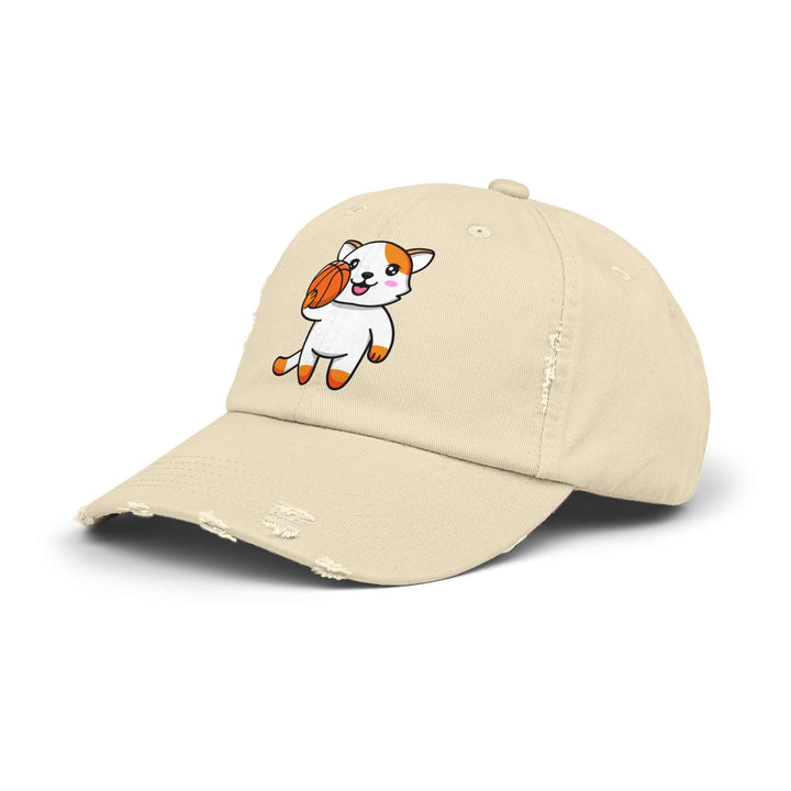 Basketball Cat Unisex Distressed Hat
