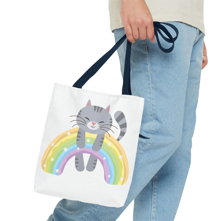 Over the Rainbow Cat Tote Bag