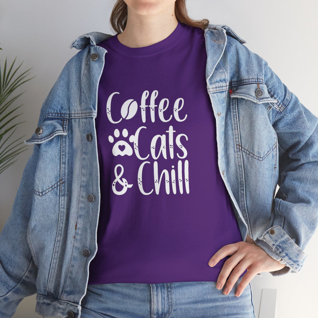 Coffee Cats and Chill Cotton Tee