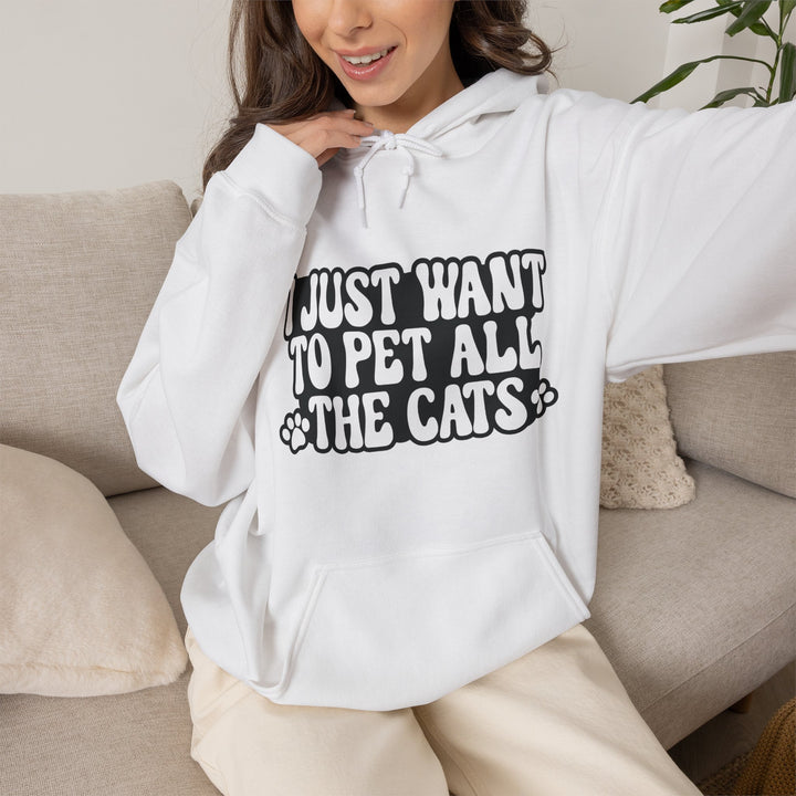 Pet All The Cats Hooded Sweatshirt
