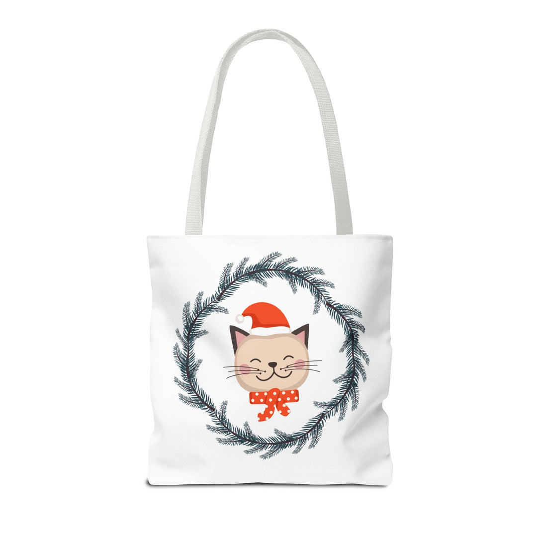 Vintage Christmas Cat Tote Bag