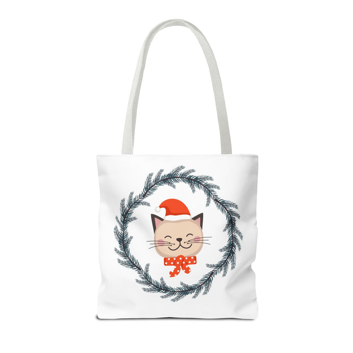 Vintage Christmas Cat Tote Bag
