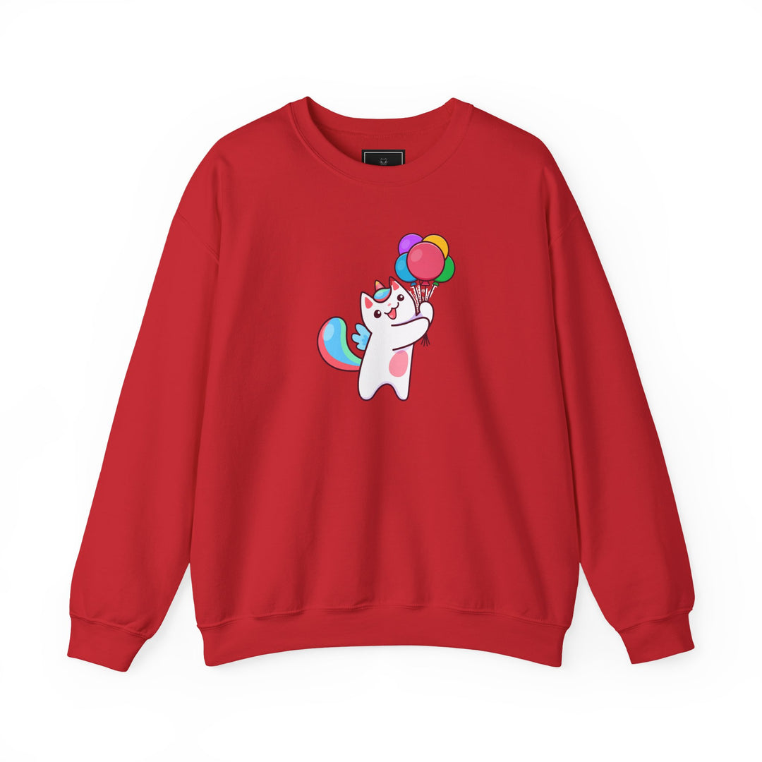 Caticorn and Balloons Unisex Crewneck Sweatshirt