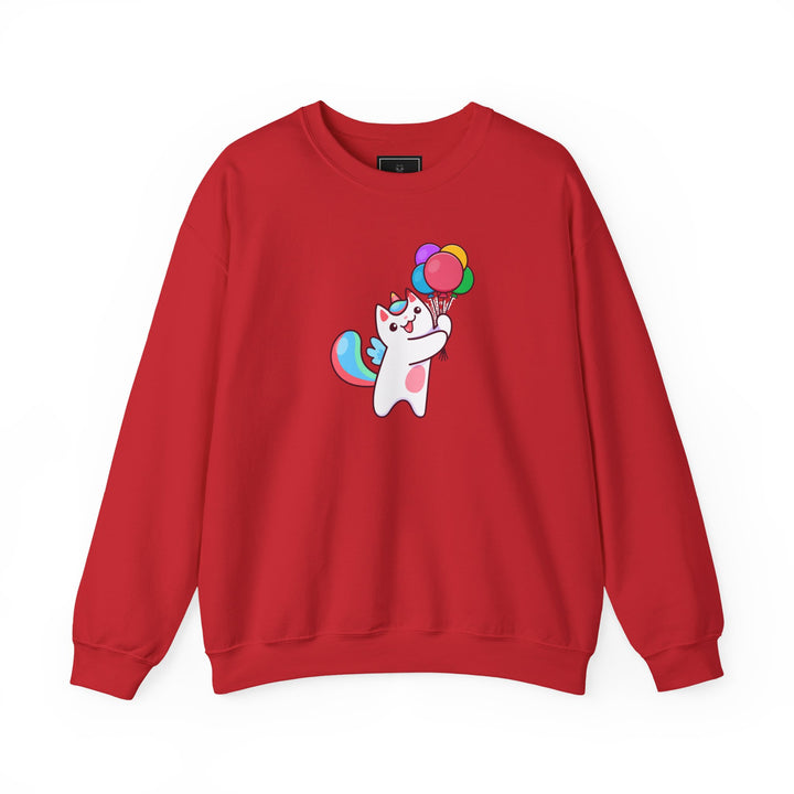 Caticorn and Balloons Unisex Crewneck Sweatshirt