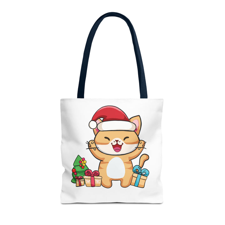 Happy Santa Cat Tote Bag