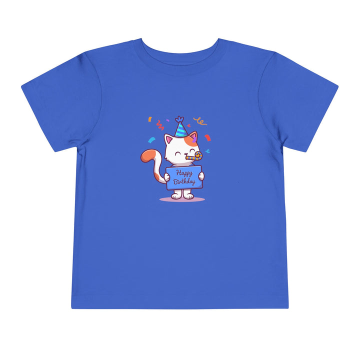 Birthday Celebration Cat Toddler Tee