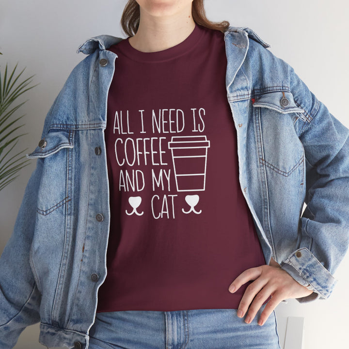 Coffee and My Cat Cotton Tee