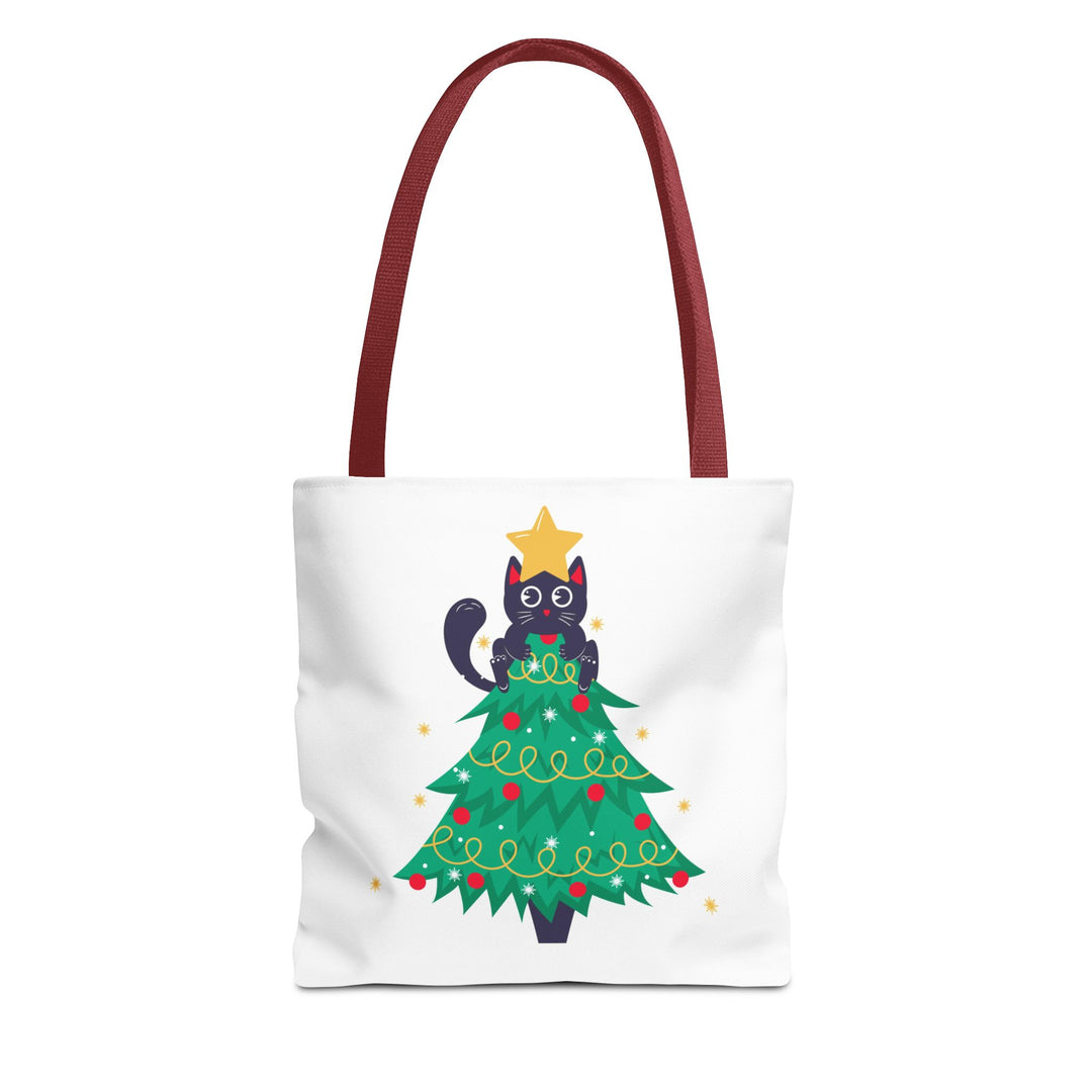 Cat Christmas Tree Tote Bag