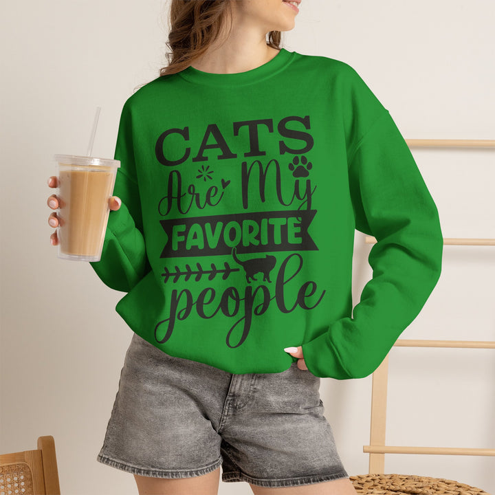 Cats Are My Favorite People Crewneck Sweatshirt