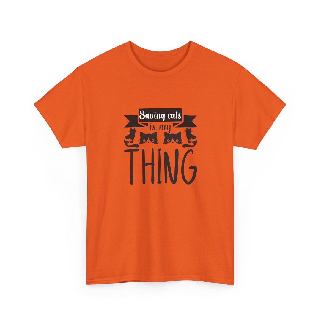 Saving Cats Is My Thing Cotton Tee