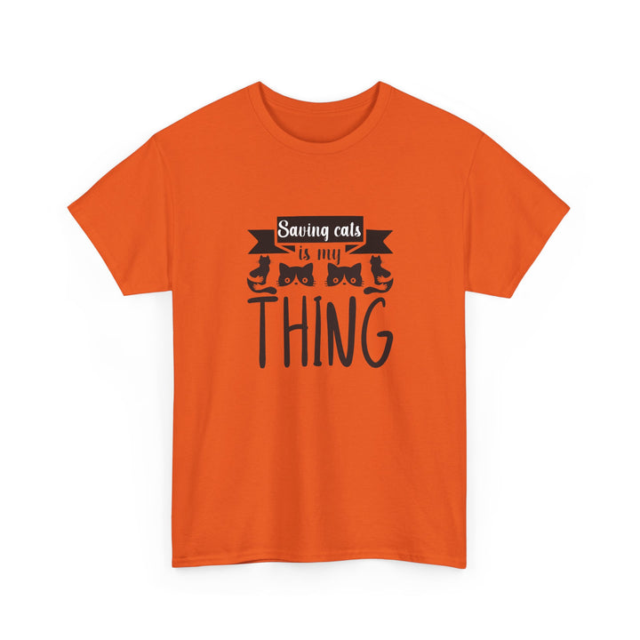 Saving Cats Is My Thing Cotton Tee