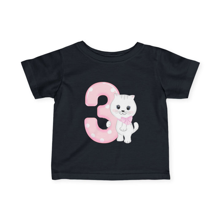Happy 3rd Birthday Cat Infant Fine Jersey Tee