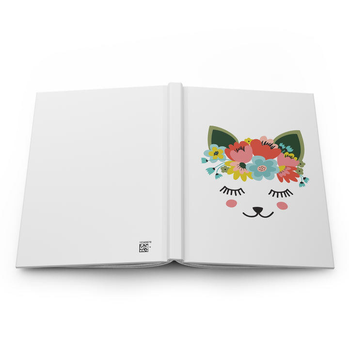 Floral Kitty Hardcover Journal
