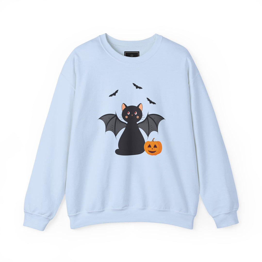 Bat Cat Halloween Crewneck Sweatshirt