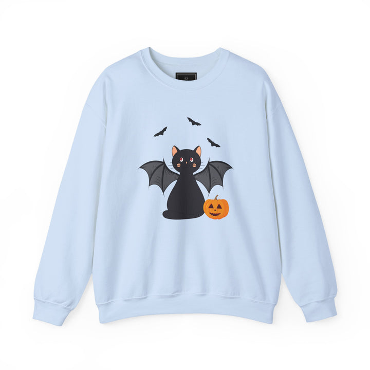 Bat Cat Halloween Crewneck Sweatshirt