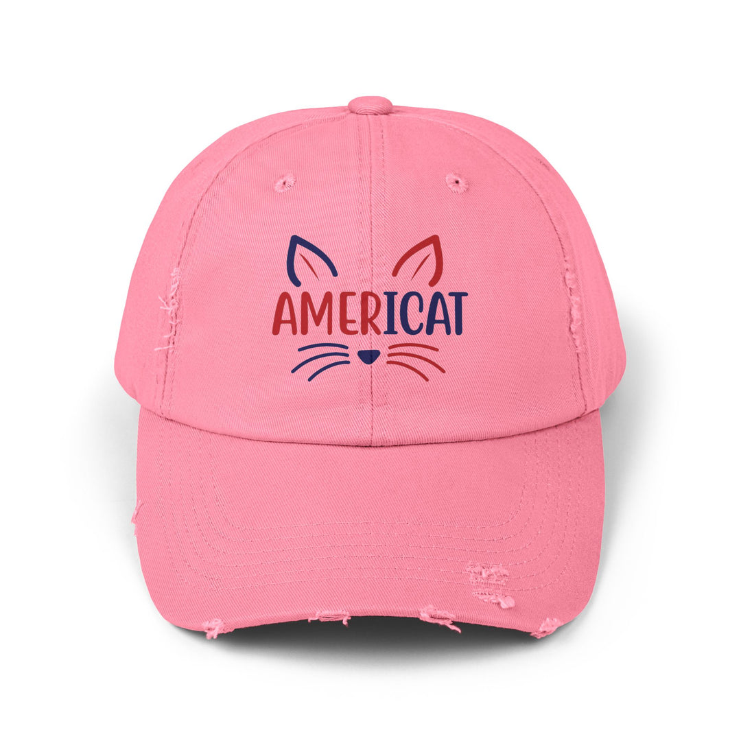 Americat Unisex Distressed Hat