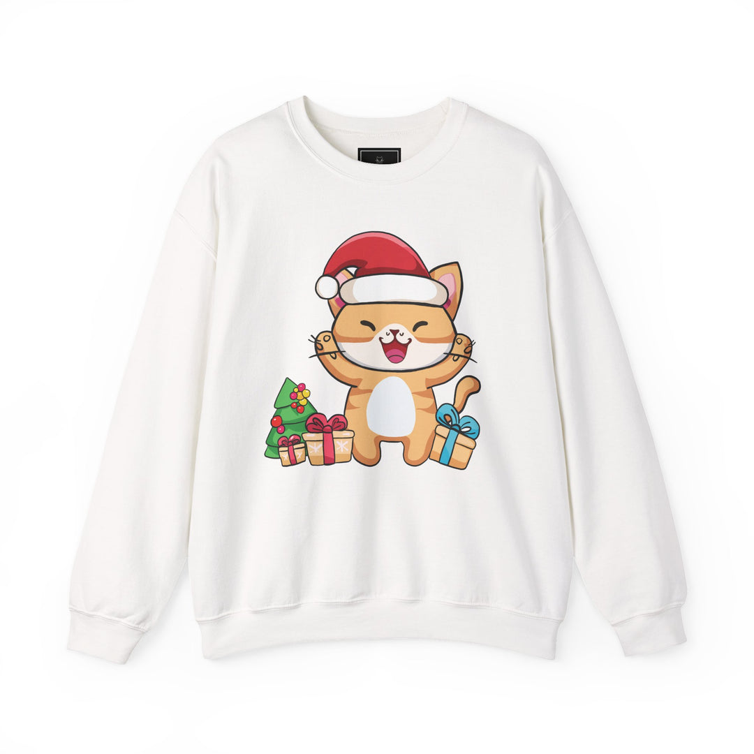 Happy Santa Cat Crewneck Sweatshirt