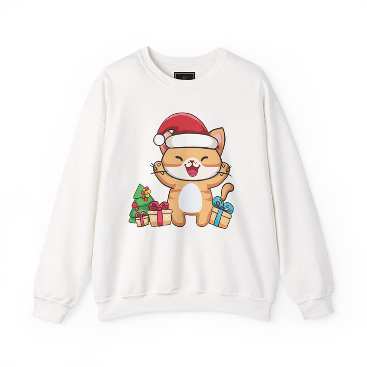 Happy Santa Cat Crewneck Sweatshirt