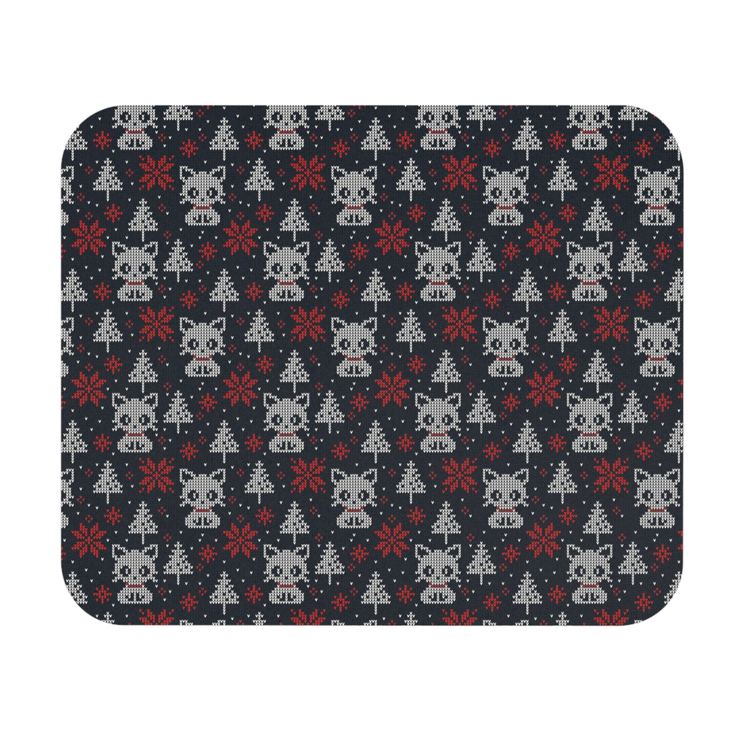 Christmas Sweater Cat Mouse Pad
