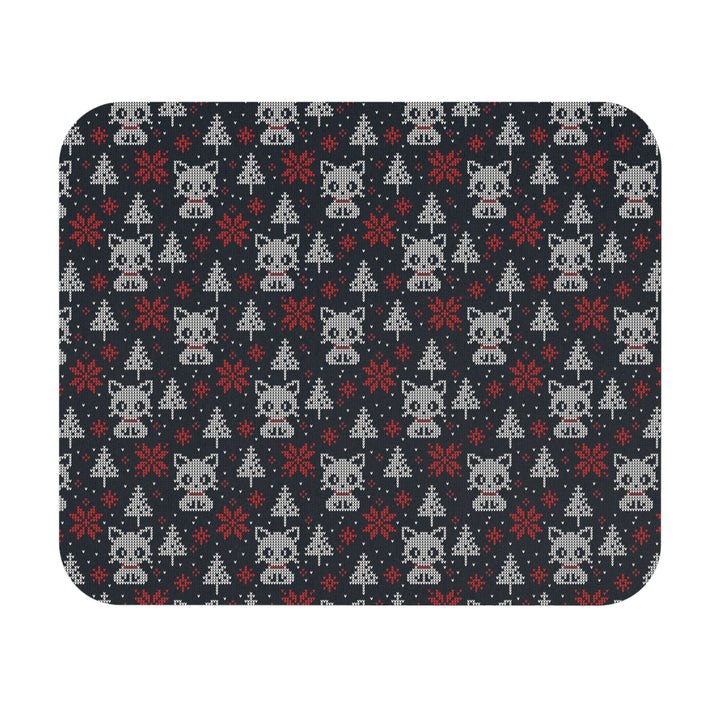 Christmas Sweater Cat Mouse Pad