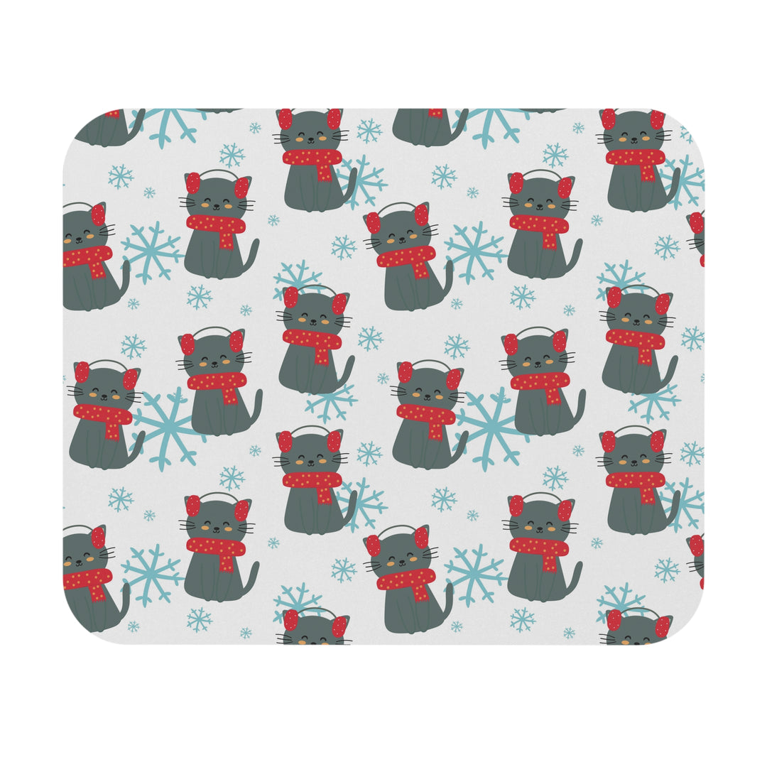 Snowflake Kitty Mouse Pad