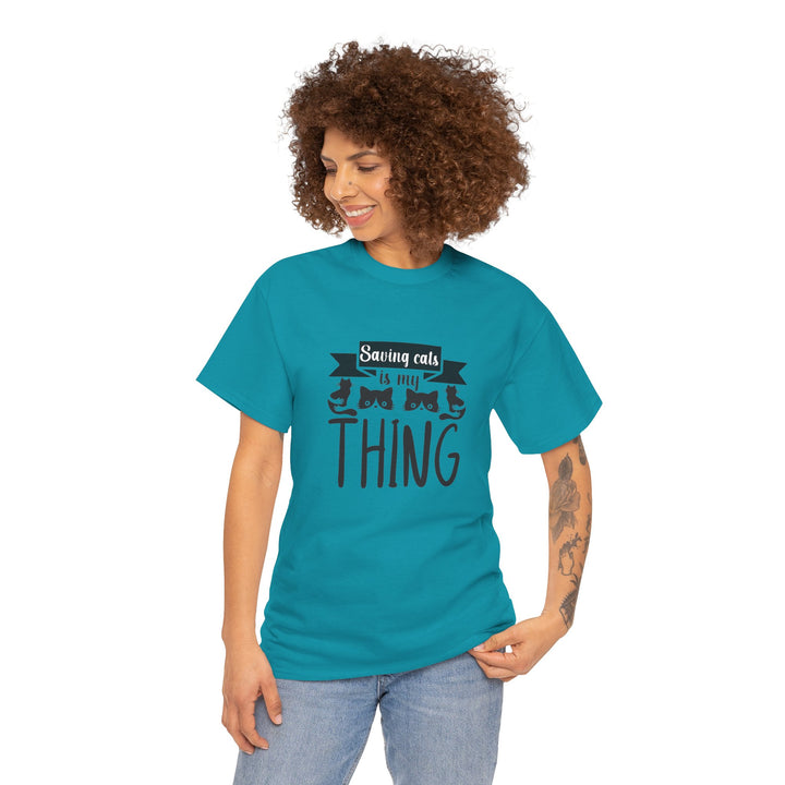 Saving Cats Is My Thing Cotton Tee