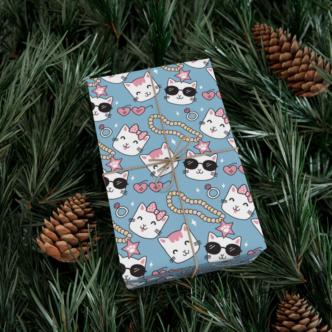 Cats and Pearls Gift Wrap