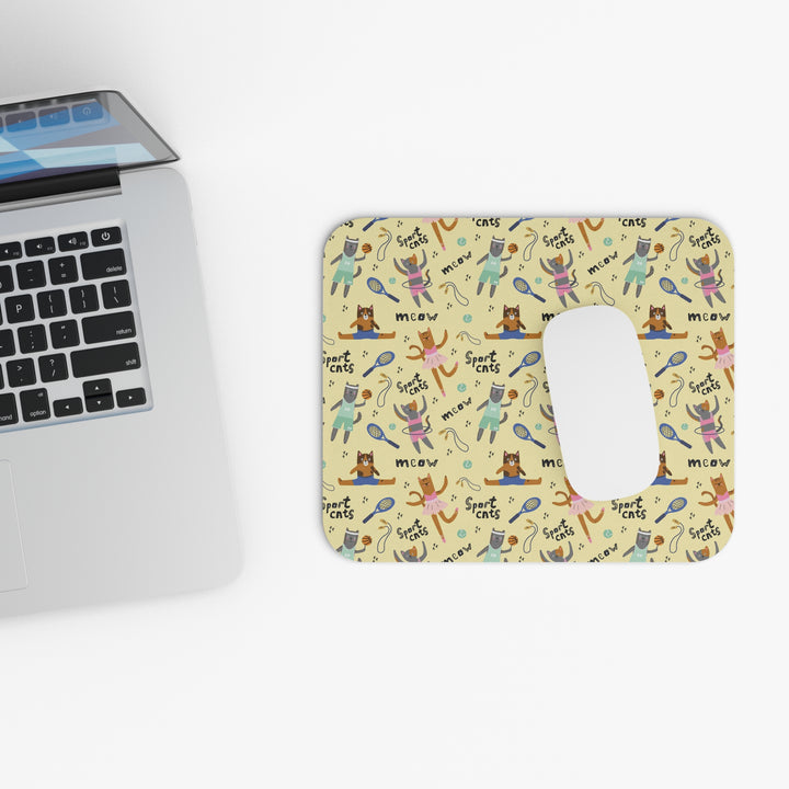 Sporty Cat Mouse Pad
