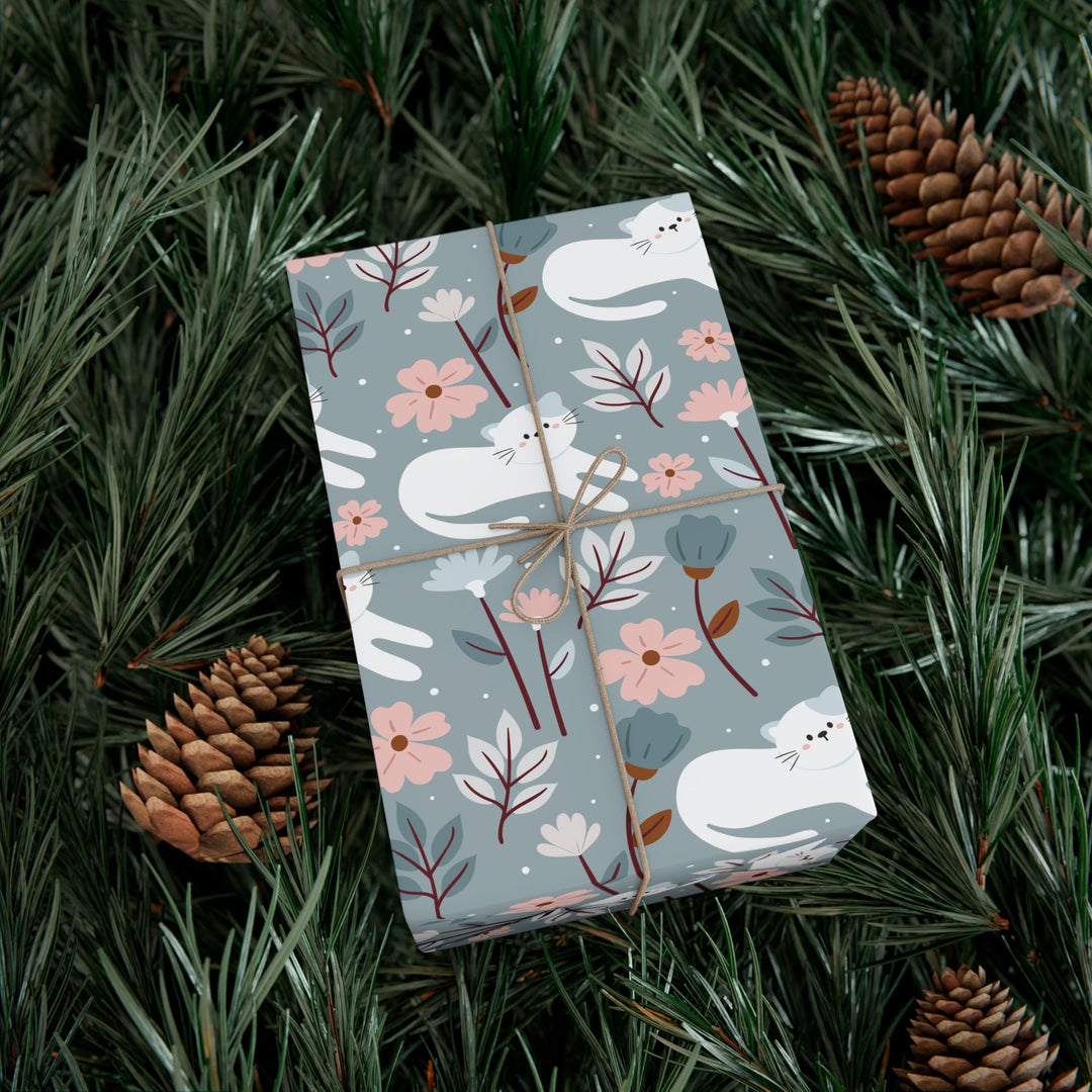Field of Flowers Cat Gift Wrap